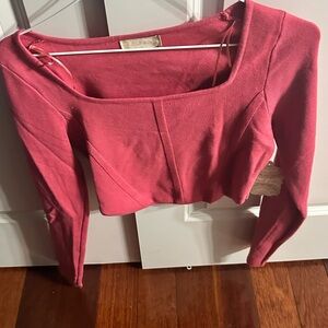 Altar'd State Pink Crop Top NWT Sz M